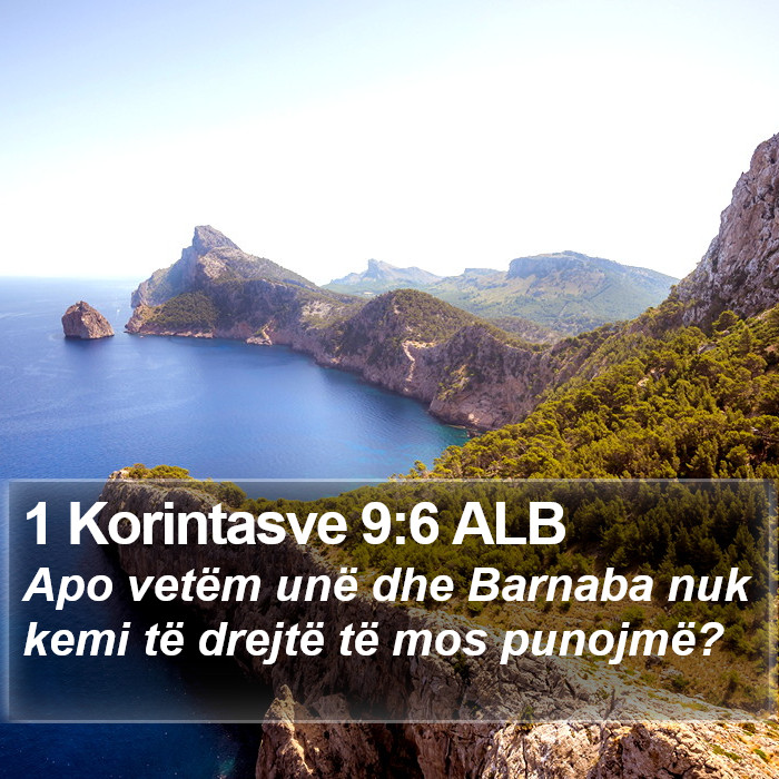 1 Korintasve 9:6 ALB Bible Study