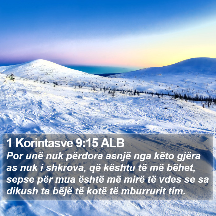 1 Korintasve 9:15 ALB Bible Study