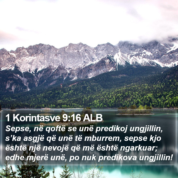 1 Korintasve 9:16 ALB Bible Study