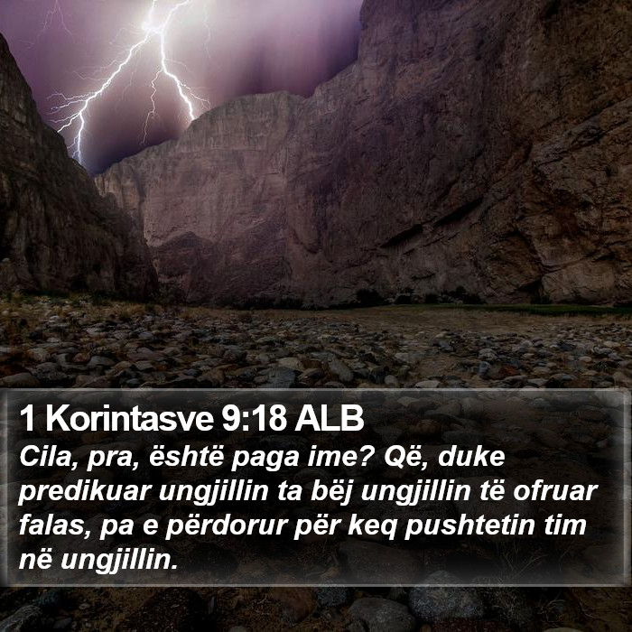 1 Korintasve 9:18 ALB Bible Study