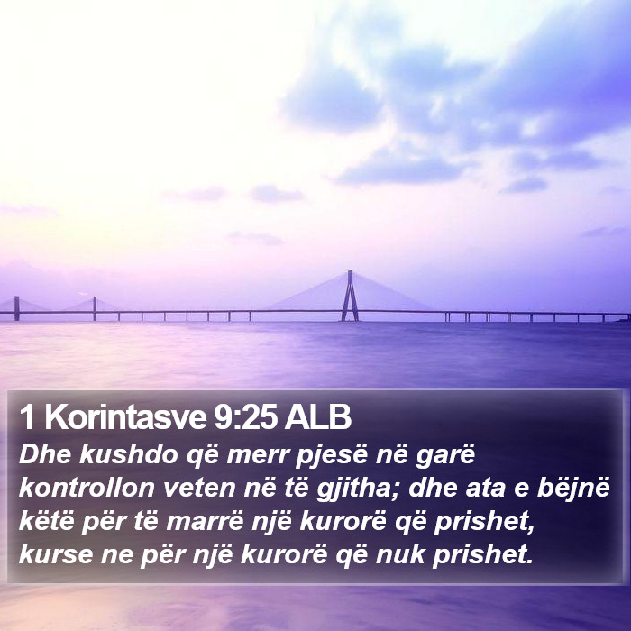 1 Korintasve 9:25 ALB Bible Study