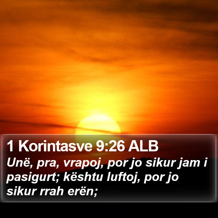 1 Korintasve 9:26 ALB Bible Study