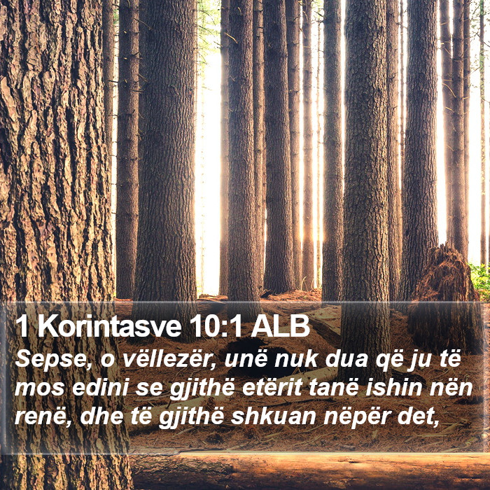 1 Korintasve 10:1 ALB Bible Study