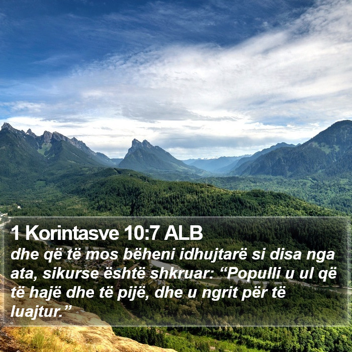 1 Korintasve 10:7 ALB Bible Study