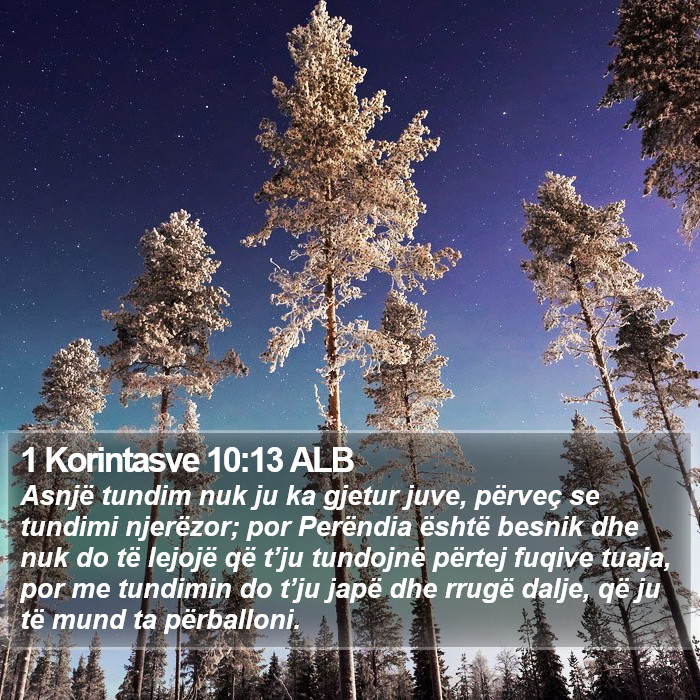 1 Korintasve 10:13 ALB Bible Study