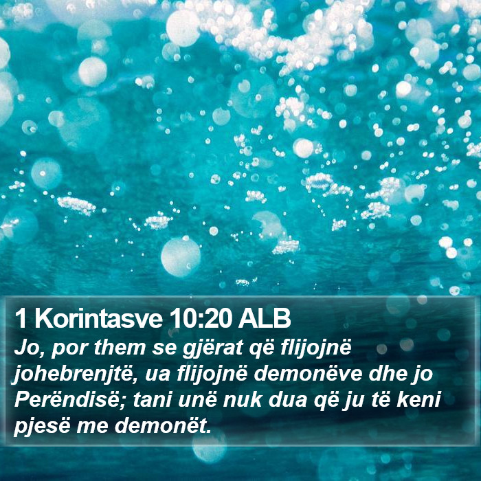 1 Korintasve 10:20 ALB Bible Study