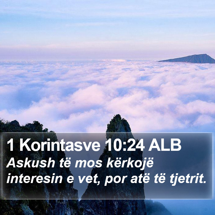 1 Korintasve 10:24 ALB Bible Study