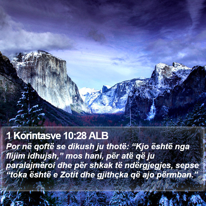 1 Korintasve 10:28 ALB Bible Study