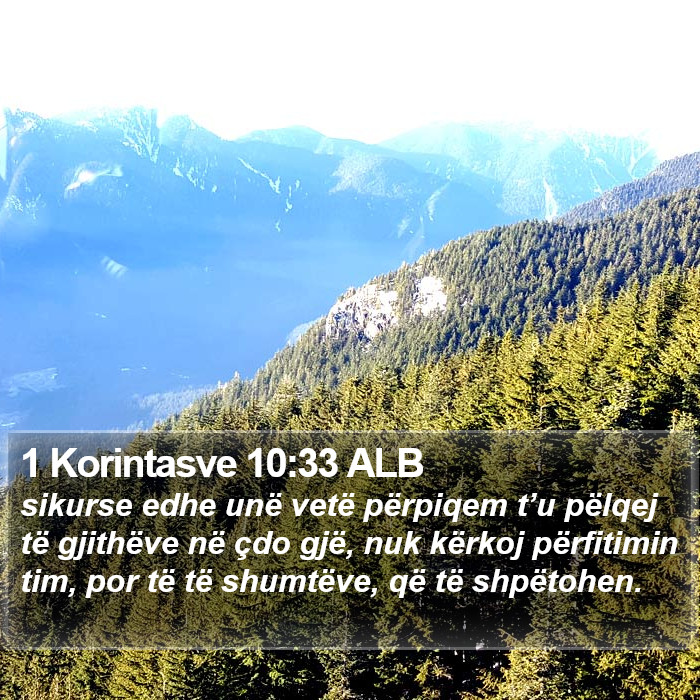 1 Korintasve 10:33 ALB Bible Study