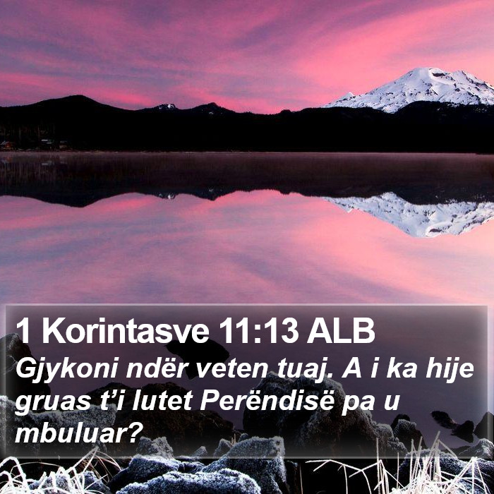 1 Korintasve 11:13 ALB Bible Study