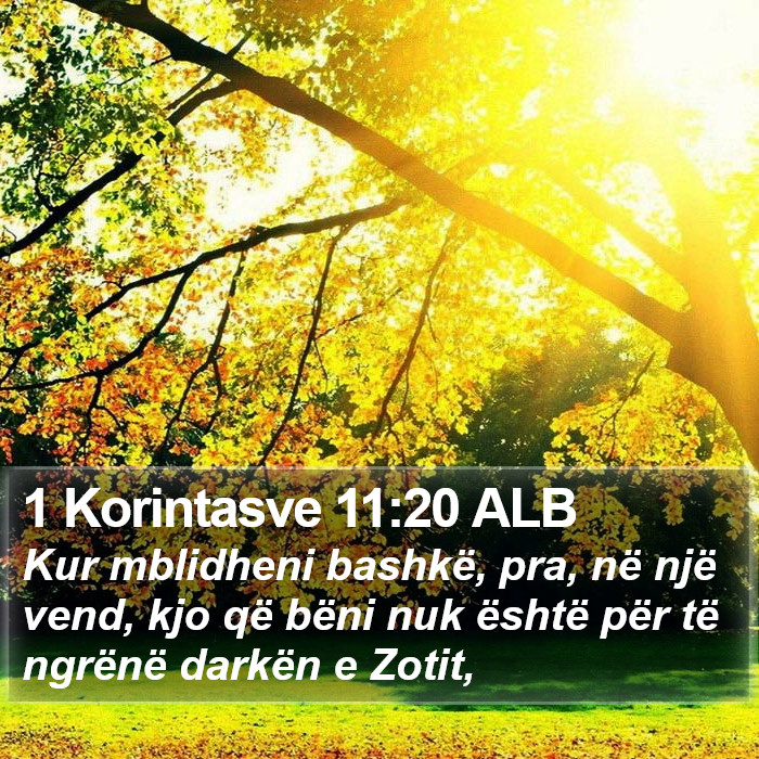 1 Korintasve 11:20 ALB Bible Study