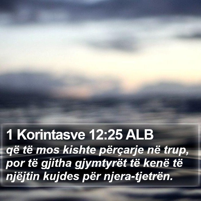 1 Korintasve 12:25 ALB Bible Study