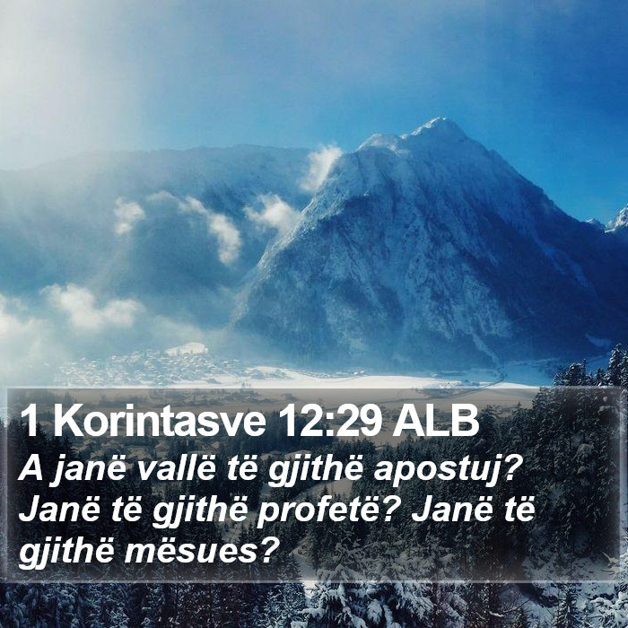 1 Korintasve 12:29 ALB Bible Study