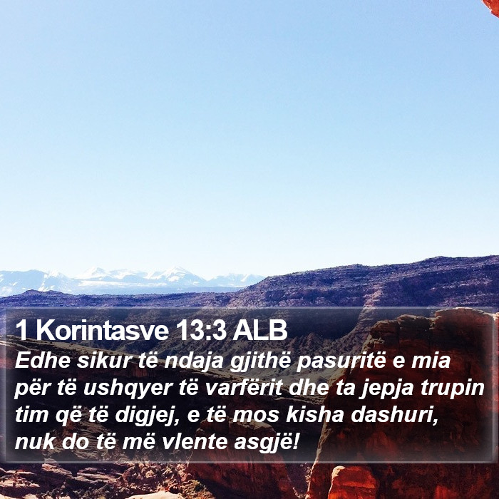 1 Korintasve 13:3 ALB Bible Study