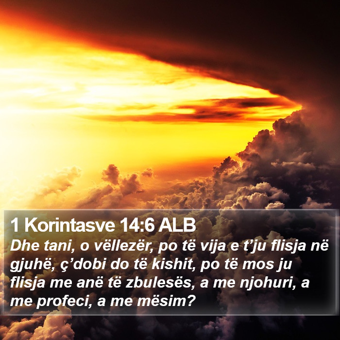 1 Korintasve 14:6 ALB Bible Study