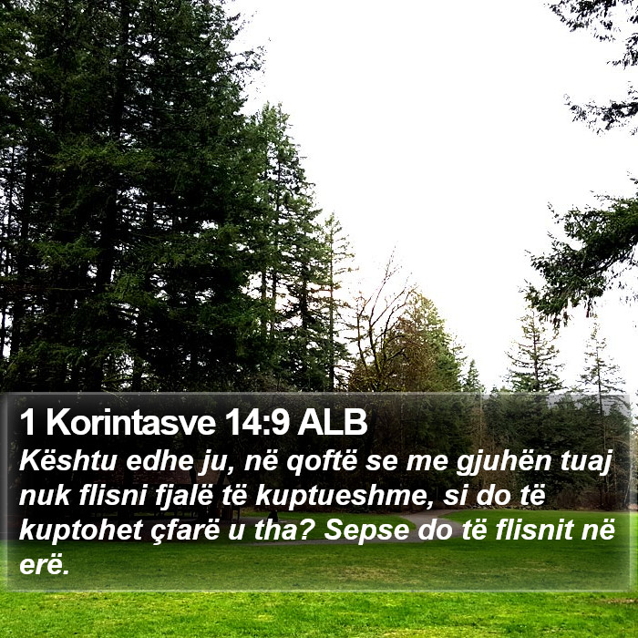 1 Korintasve 14:9 ALB Bible Study