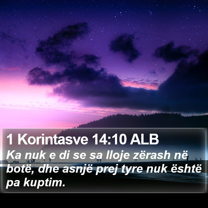 1 Korintasve 14:10 ALB Bible Study