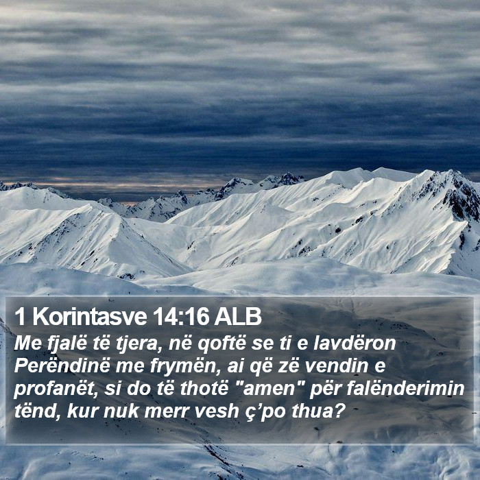 1 Korintasve 14:16 ALB Bible Study