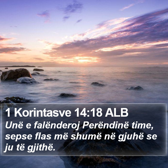 1 Korintasve 14:18 ALB Bible Study