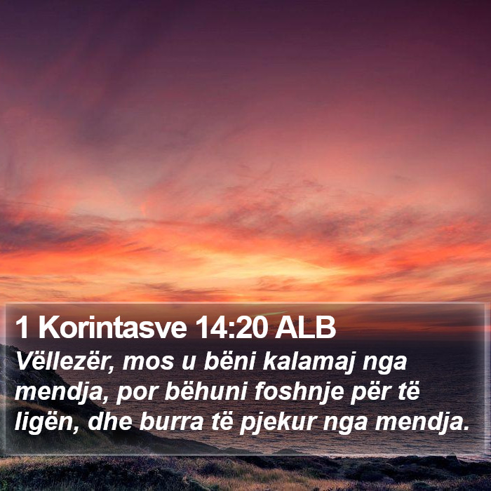 1 Korintasve 14:20 ALB Bible Study