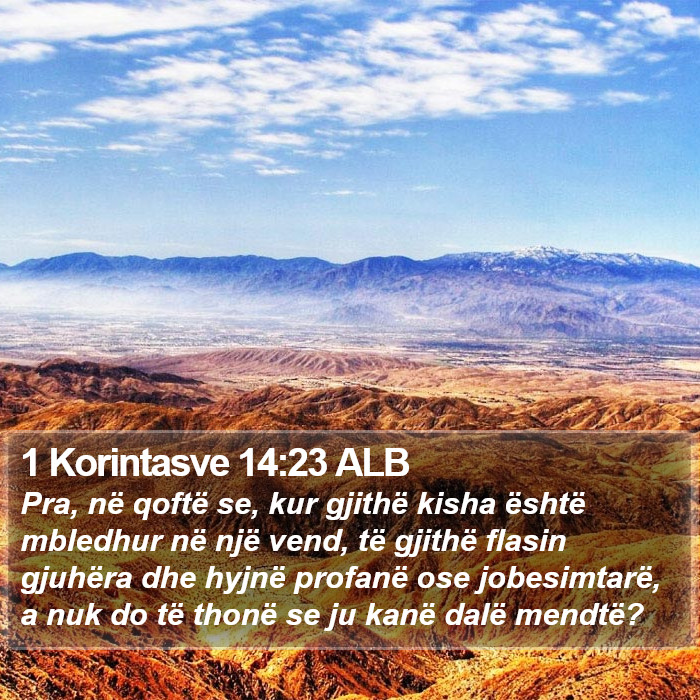 1 Korintasve 14:23 ALB Bible Study