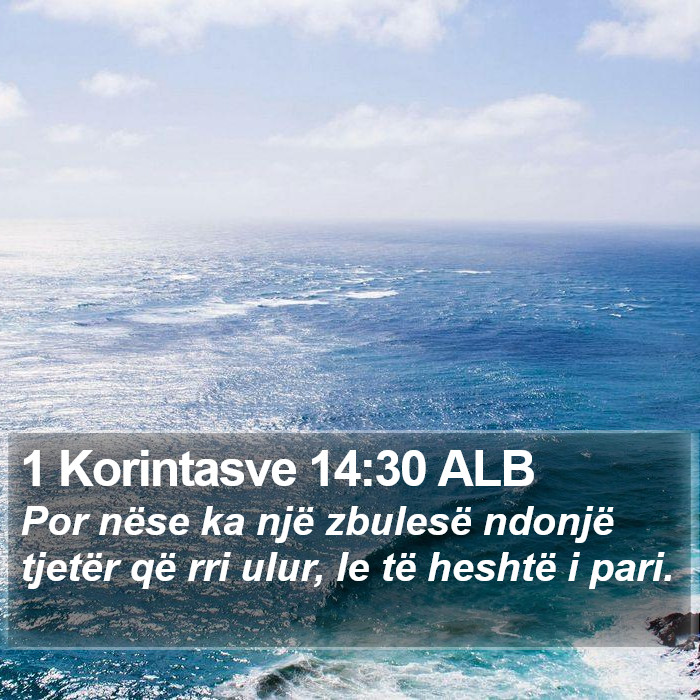 1 Korintasve 14:30 ALB Bible Study