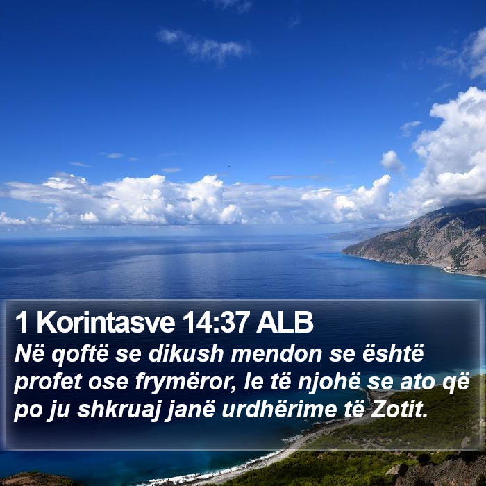 1 Korintasve 14:37 ALB Bible Study