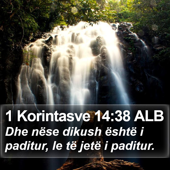 1 Korintasve 14:38 ALB Bible Study