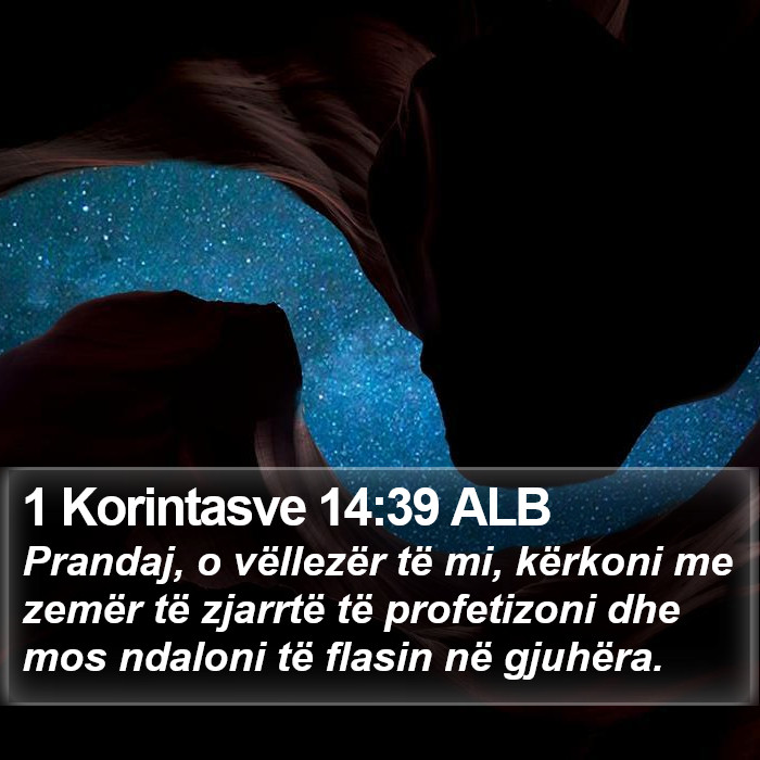 1 Korintasve 14:39 ALB Bible Study