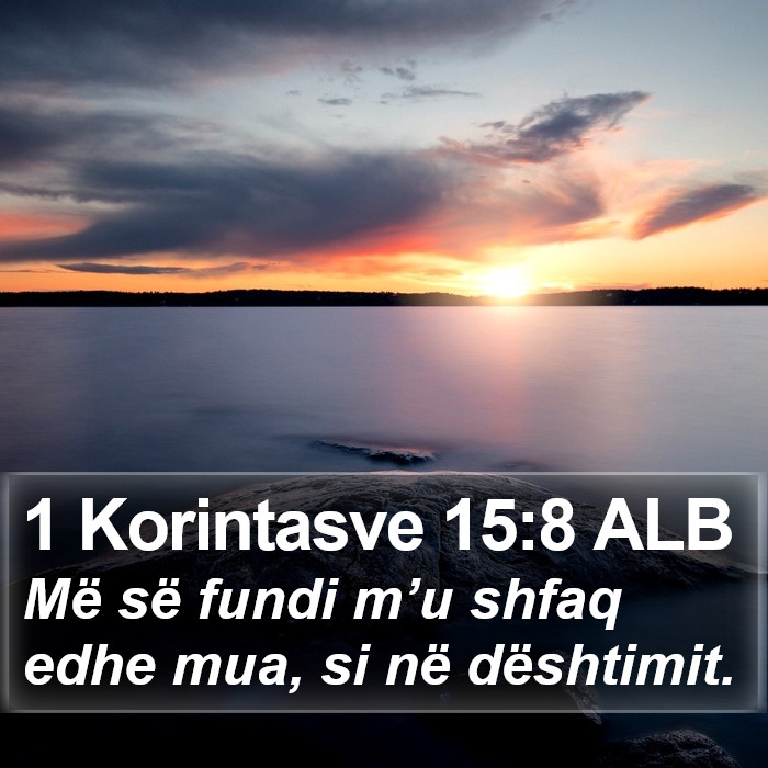 1 Korintasve 15:8 ALB Bible Study