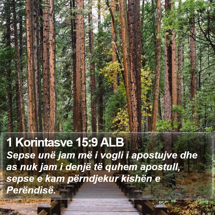 1 Korintasve 15:9 ALB Bible Study