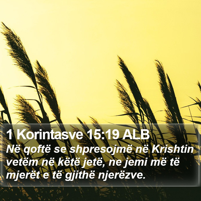 1 Korintasve 15:19 ALB Bible Study