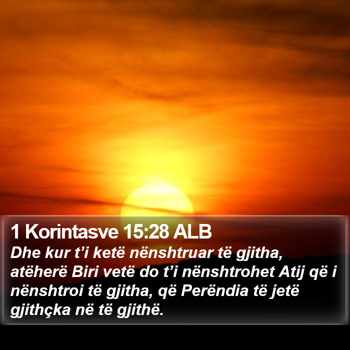 1 Korintasve 15:28 ALB Bible Study