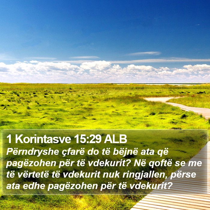 1 Korintasve 15:29 ALB Bible Study