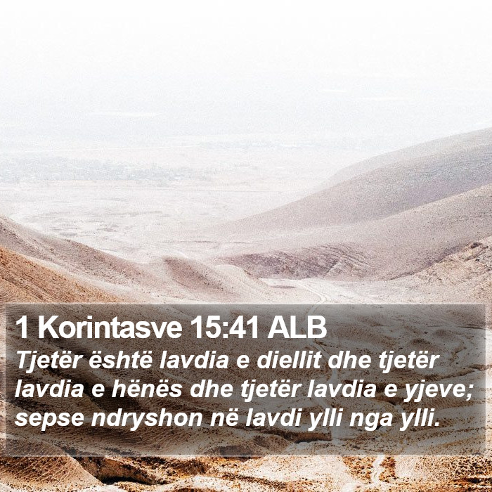 1 Korintasve 15:41 ALB Bible Study