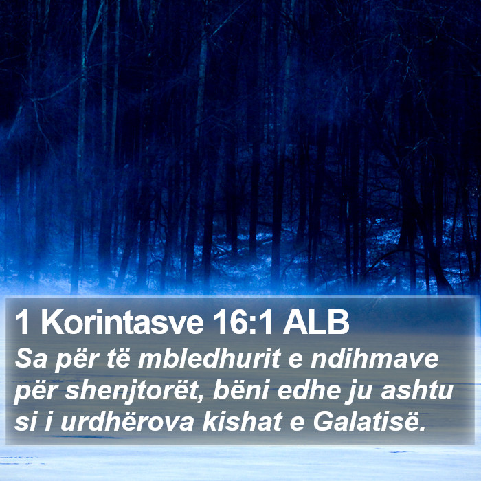 1 Korintasve 16:1 ALB Bible Study