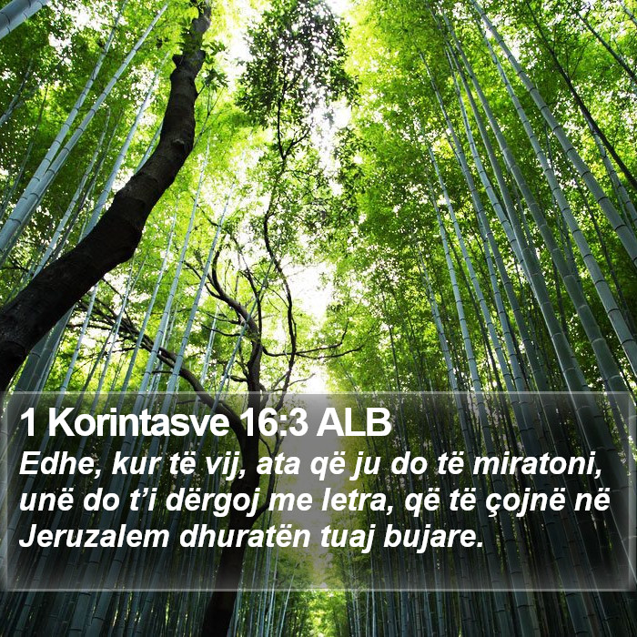 1 Korintasve 16:3 ALB Bible Study