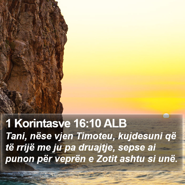 1 Korintasve 16:10 ALB Bible Study