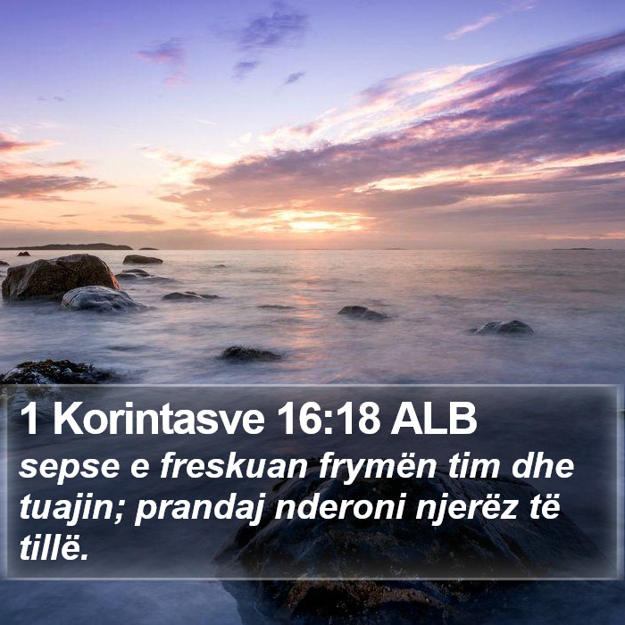 1 Korintasve 16:18 ALB Bible Study