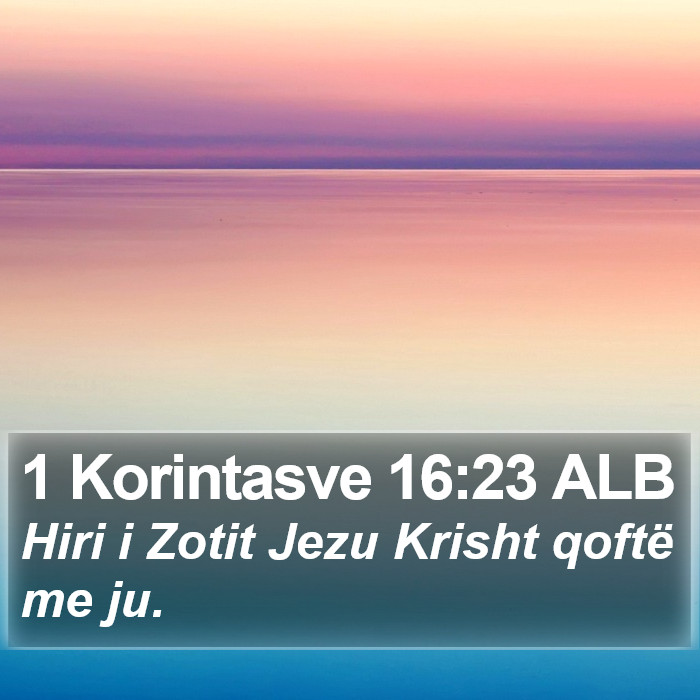 1 Korintasve 16:23 ALB Bible Study