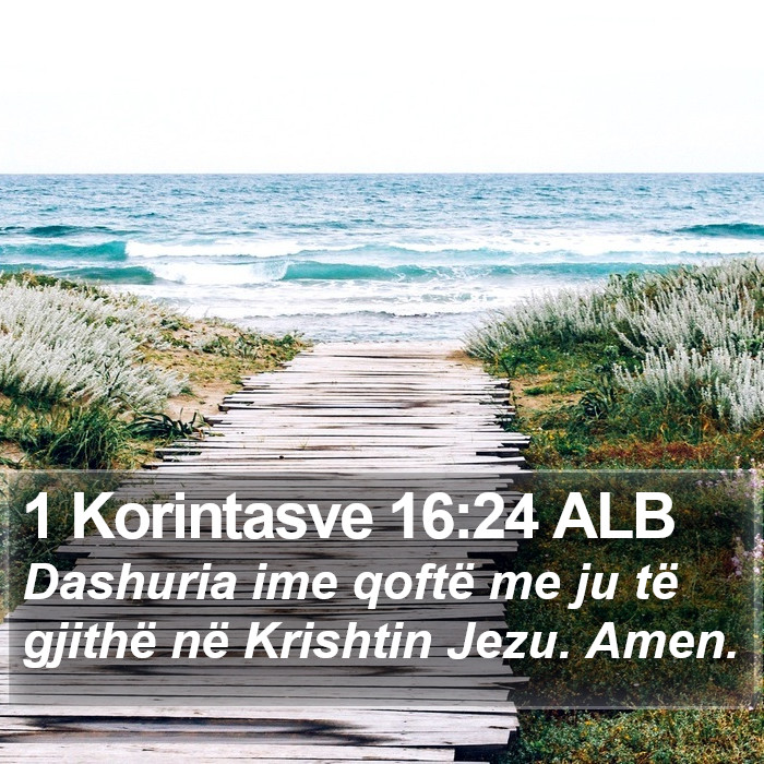 1 Korintasve 16:24 ALB Bible Study