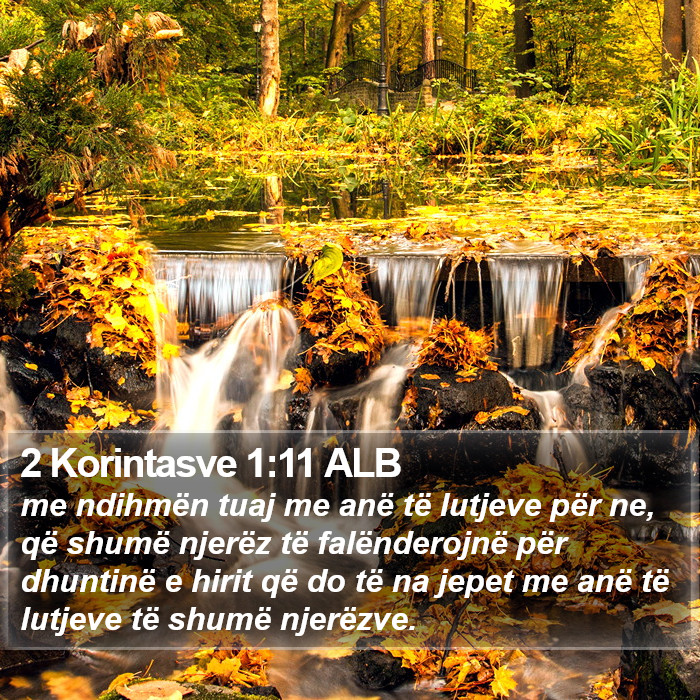 2 Korintasve 1:11 ALB Bible Study