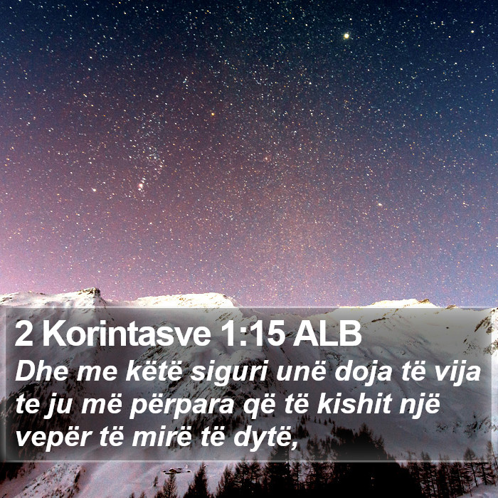 2 Korintasve 1:15 ALB Bible Study