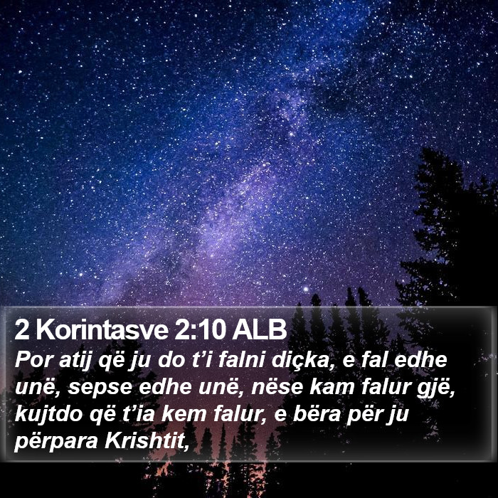 2 Korintasve 2:10 ALB Bible Study