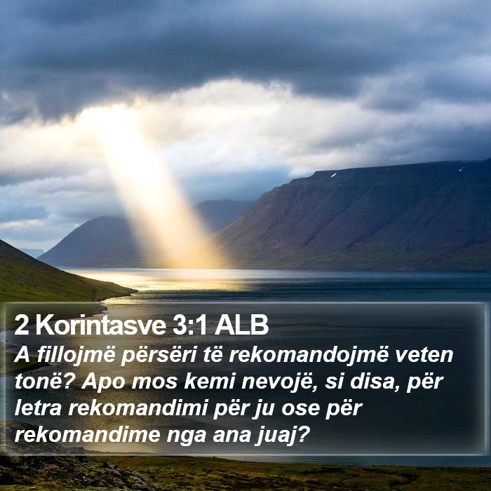 2 Korintasve 3:1 ALB Bible Study