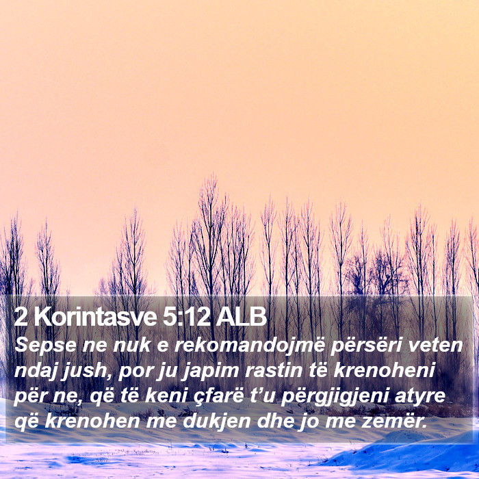 2 Korintasve 5:12 ALB Bible Study