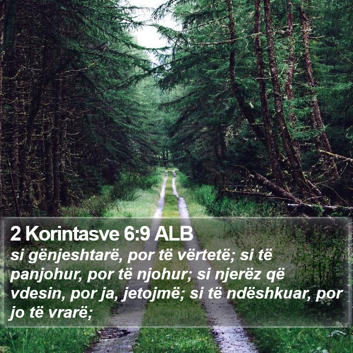 2 Korintasve 6:9 ALB Bible Study