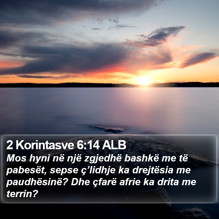 2 Korintasve 6:14 ALB Bible Study