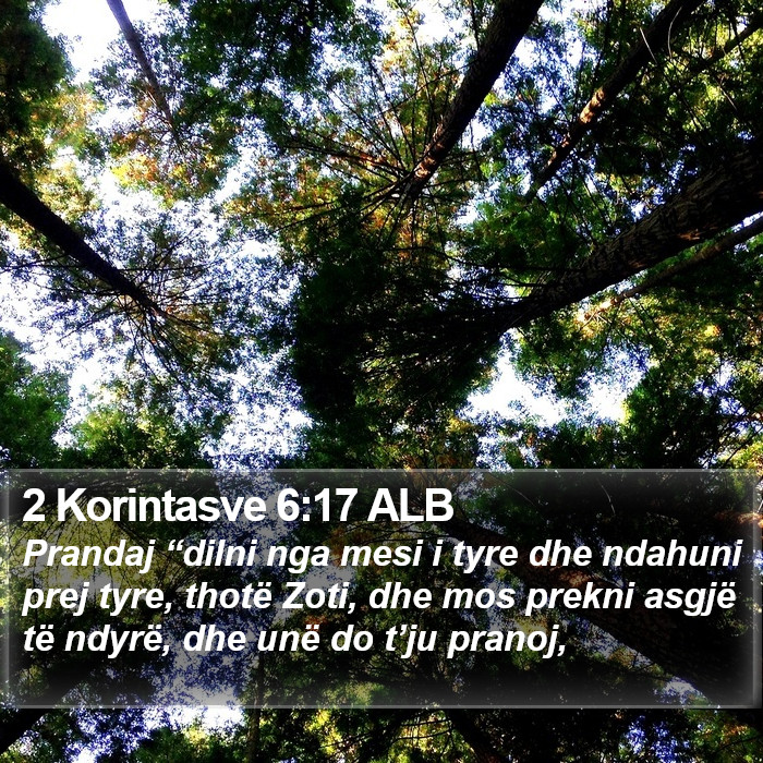 2 Korintasve 6:17 ALB Bible Study