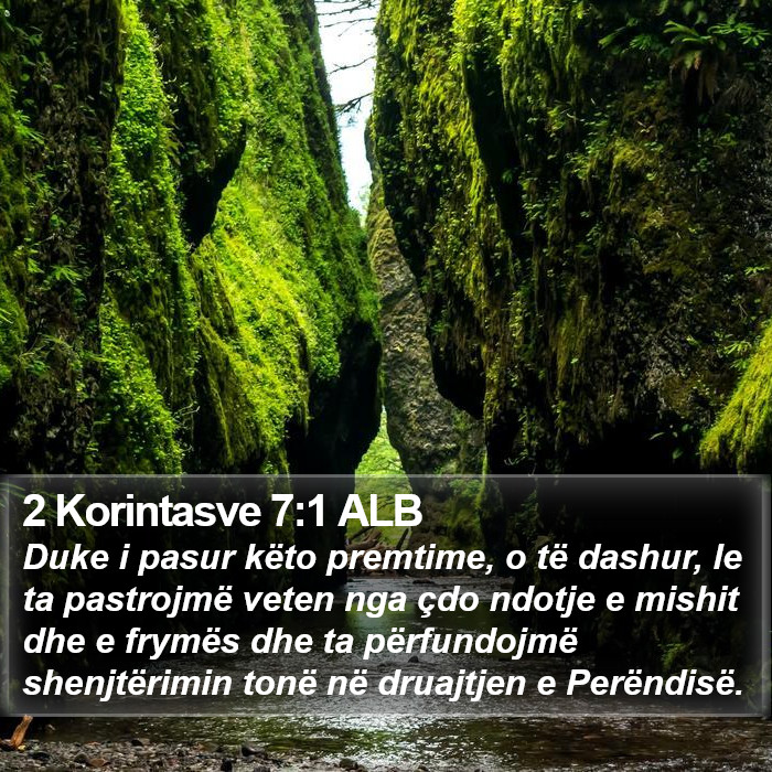 2 Korintasve 7:1 ALB Bible Study